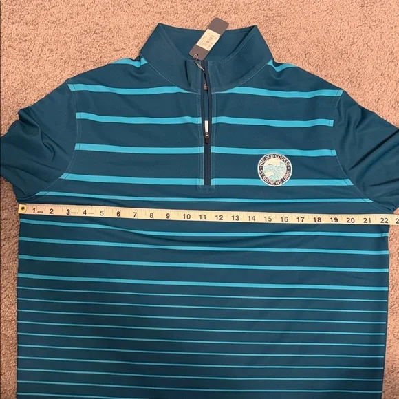 St. Andrews Scotland Swilcan Bridge Peter Millar Pullover Zip Shirt - M Unworn
